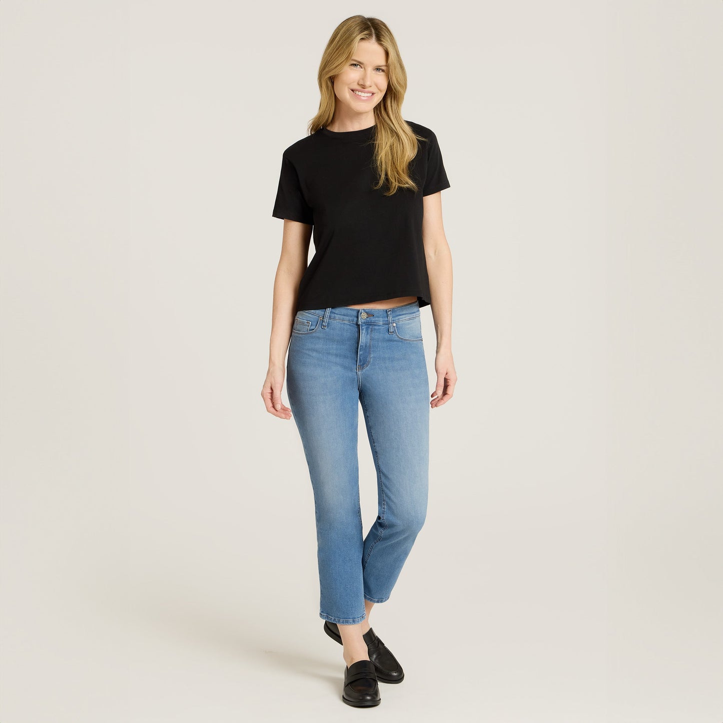 Mid Rise Slim Cropped Leg Logan Jeans
