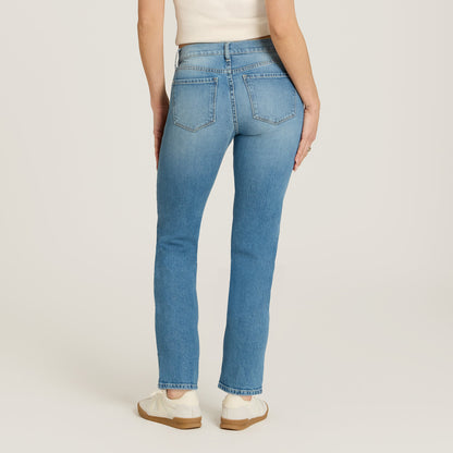 Mid Rise Slim Straight Ridge Jeans